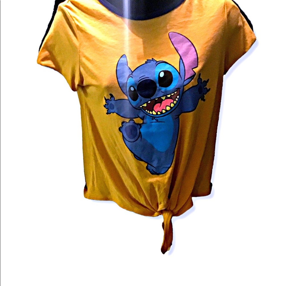 Disney Stitch Crop Ringer Tee